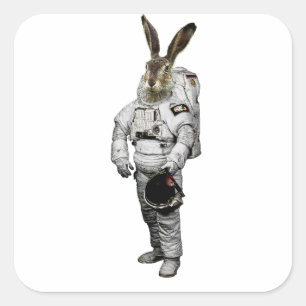 Quadrado Adesivo de Astronauta Hase