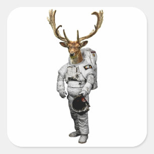 Quadrado Adesivo de Astronauta Hirsch