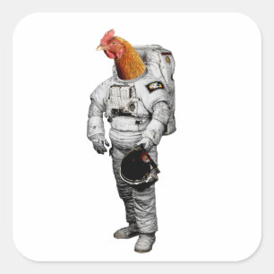 Quadrado Adesivo de Astronauta Huhn