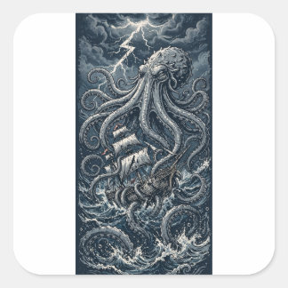 Quadrado Adesivo de Ataque do Kraken