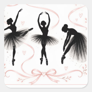 Quadrado Adesivo de Bailarina