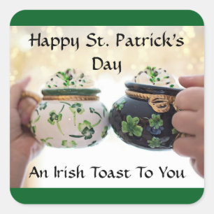 Quadrado Adesivo de Brinde Irlandês