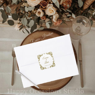 Quadrado Adesivo de casamento em argila mexicana – Papel Pi