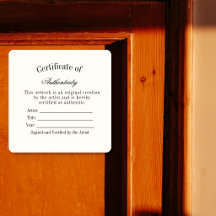 Adesivo de Certificado de Autenticidade de Luxo |