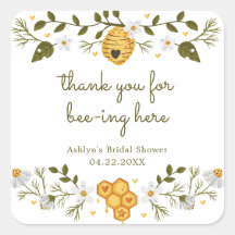 Adesivo de Chuveiro de Noiva Temático de Abelha