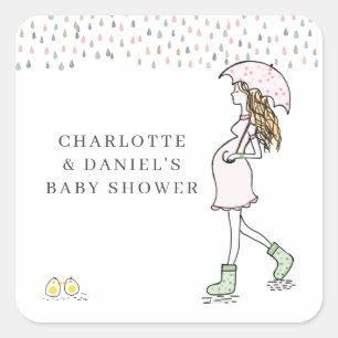 Quadrado Adesivo de Chuvinha de Bebê para Mãe Grávida Capri