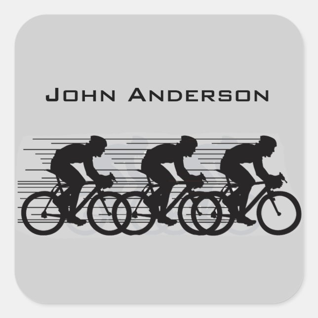 Quadrado Adesivo de ciclismo (Frente)
