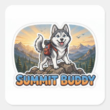Adesivo de Companheiro de Cume — Mochila de Husky