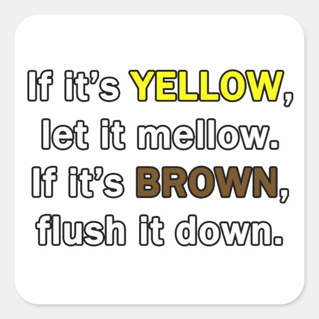 Quadrado Adesivo de conservação de água (Frente)