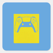 Adesivo de Controle de Jogo Pop Art - Azul e Amare