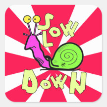 Adesivo de desenho animado de caracol legal