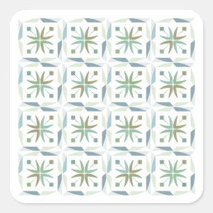 Quadrado Adesivo de Design de Padrão de Azulejo Geométrico