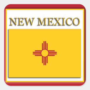 Quadrado Adesivo de Design de Sinalizador do Novo México