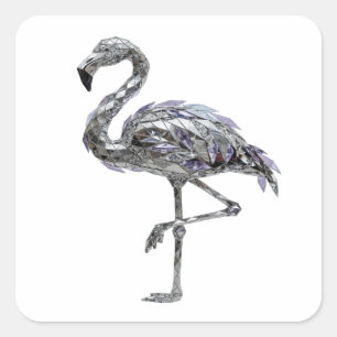 Quadrado Adesivo de design Signature Silver FLAMINGO JEWELR