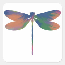 Quadrado Adesivo de Dragonfly de Estilo Acrílico