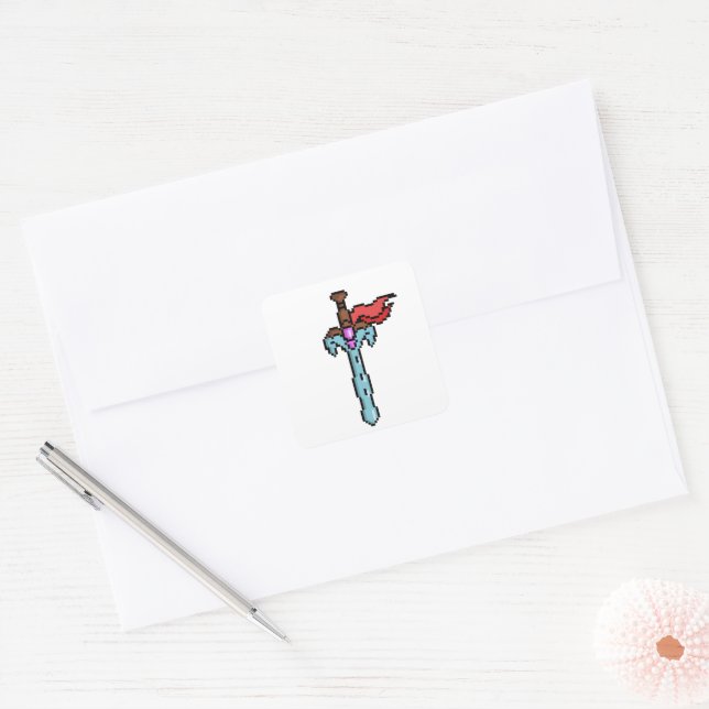 Quadrado Adesivo de Espada Ultimate Retro (Envelope)