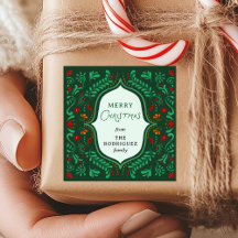 Adesivo de Favor de Natal Fiesta