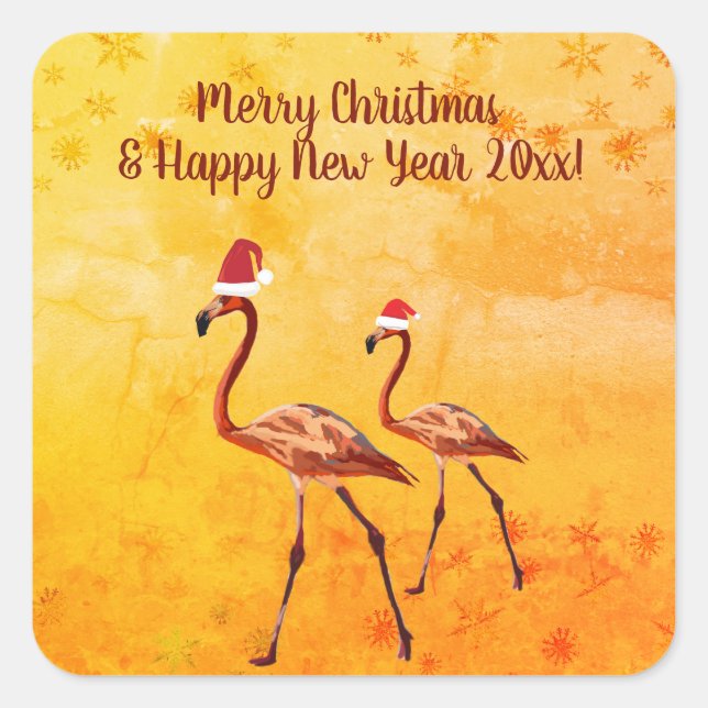 Quadrado Adesivo de férias (Frente)