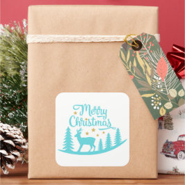 Quadrado Adesivo de Férias de Férias de Crenas de Natal