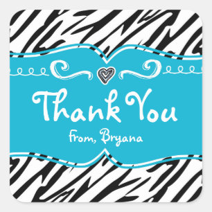 Quadrado Adesivo de festa de aniversário de meninas com imp