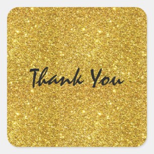 Quadrado Adesivo de Festa Glam Brilho Brilho Dourado