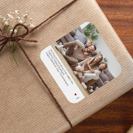 Quadrado Adesivo de fotos do Dia de os namorados moderno ul