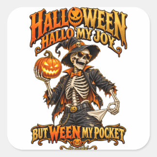 Quadrado Adesivo de Halloween