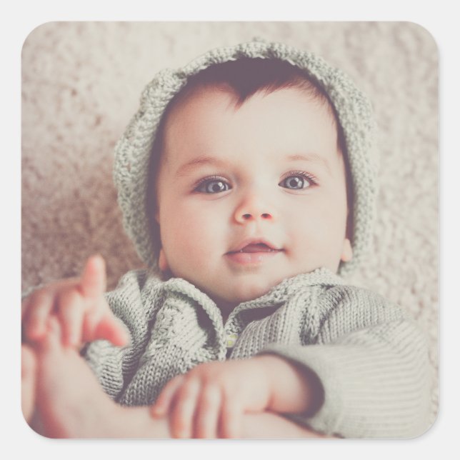 Quadrado adesivo de imagem personalizado (Frente)