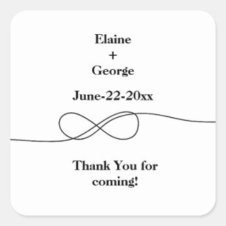 Quadrado Adesivo de Infinidade Branco e Preto