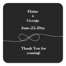 Adesivo de Infinito Preto e Branco