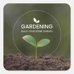 Quadrado Adesivo de Jardinagem Ousada mãe de plantas ja