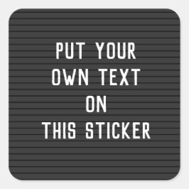 Quadrado Adesivo de letterboard personalizado
