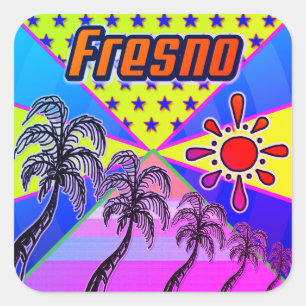 Quadrado Adesivo de liberdade Fresno