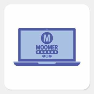 Quadrado Adesivo de Login Moomer
