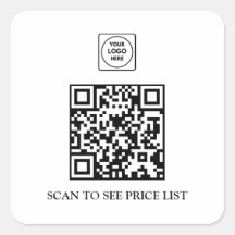 Adesivo de logotipo de código QR personalizado Men