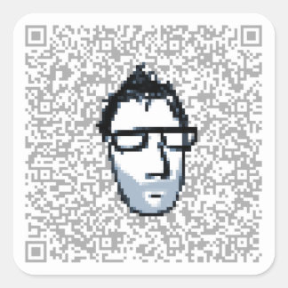 Quadrado adesivo de luz do código visnup qr