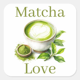 Quadrado Adesivo de Matcha