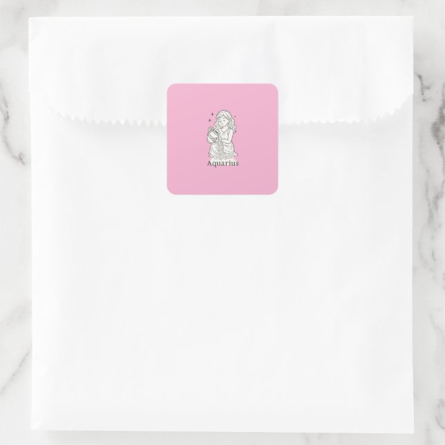 Quadrado Adesivo de Mulher de Água (Bolsa)