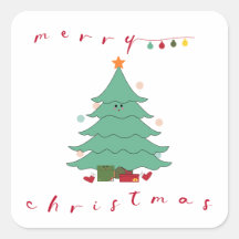 Adesivo de Natal Kawaii 
