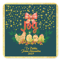 Adesivo de Natal no país das galinhas