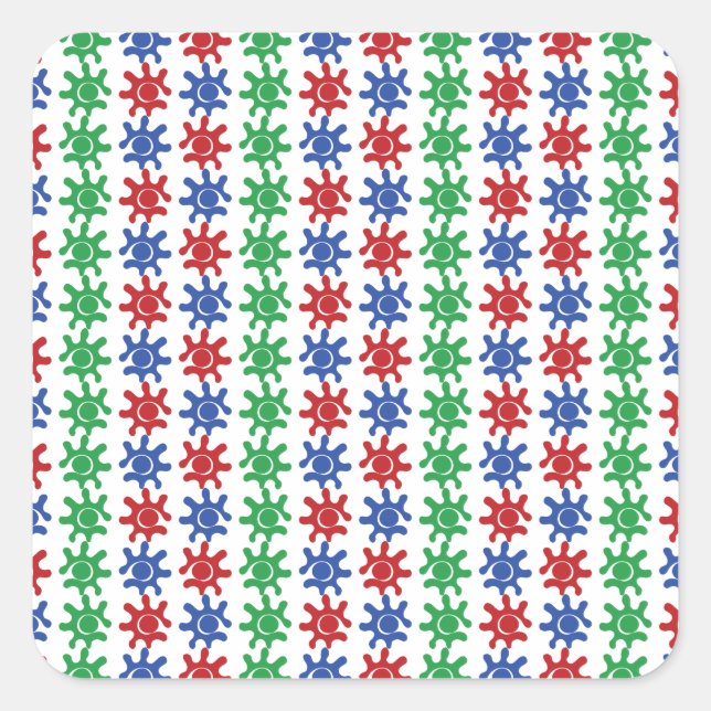 Quadrado Adesivo de Padrão Abstrato Ímpar (Frente)
