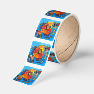 Quadrado Adesivo de Pêssegos