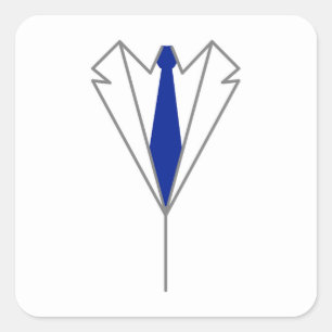 Quadrado Adesivo de Pinguins de Negócios Legítimos