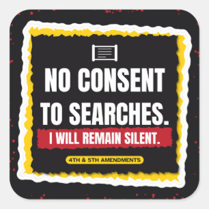 Quadrado Adesivo de Poster de Colagem Sem Consentimento par
