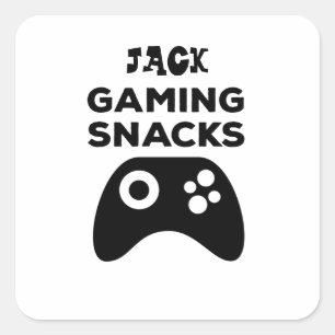 Quadrado Adesivo de presentes personalizado para snacks par