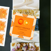 Adesivo de rótulo de odor de laranja de sabão case