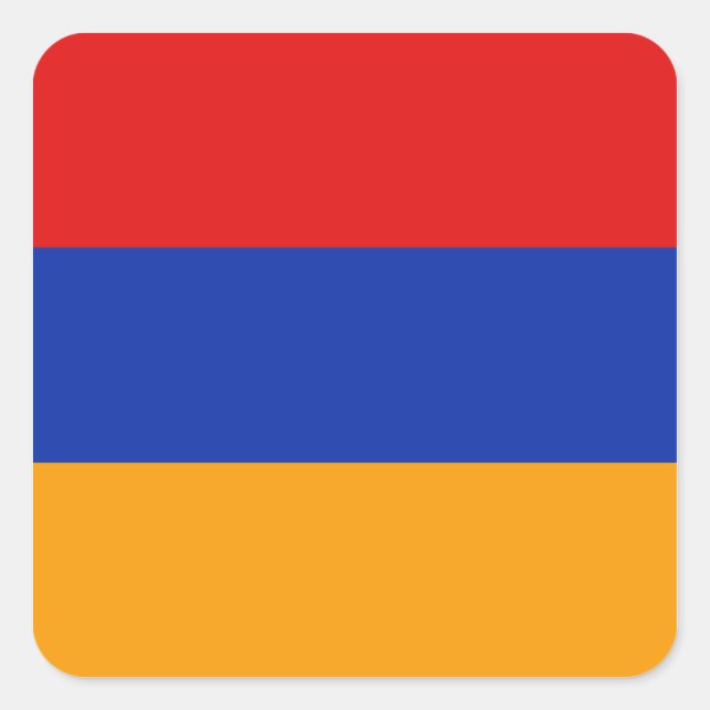 Quadrado Adesivo de Sinalizador Armênia (Frente)