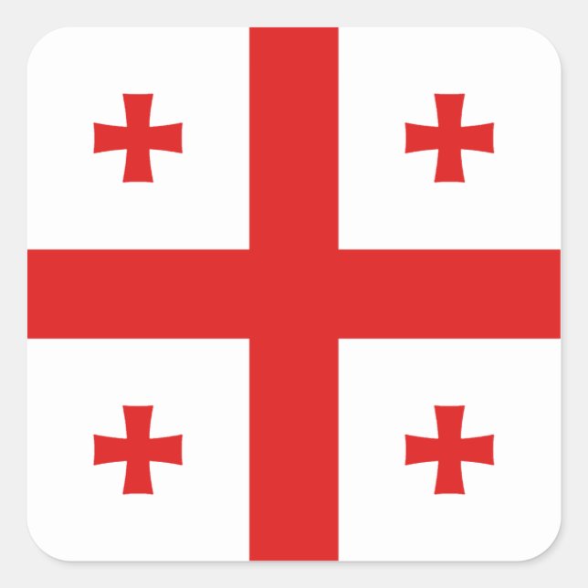 Quadrado Adesivo de Sinalizador da Geórgia (Frente)