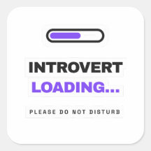 Adesivo Divertido de Carregamento de Introvertido