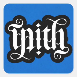 Quadrado Adesivo do Ambigram FlipScript